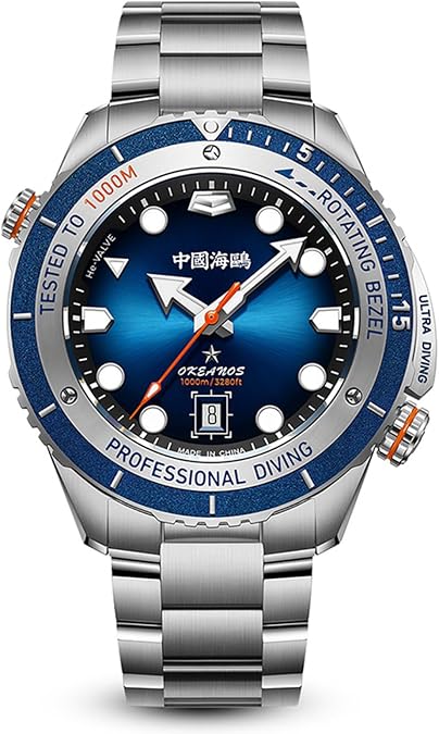 SEA-GULL Mens Mechanical Watches,Ultra Diving Series,Five Stars, Automatic Wristwatch, 1000M Waterproof,Seagull ST2130, Helium Valve Design, Integrated Rotating Bezel