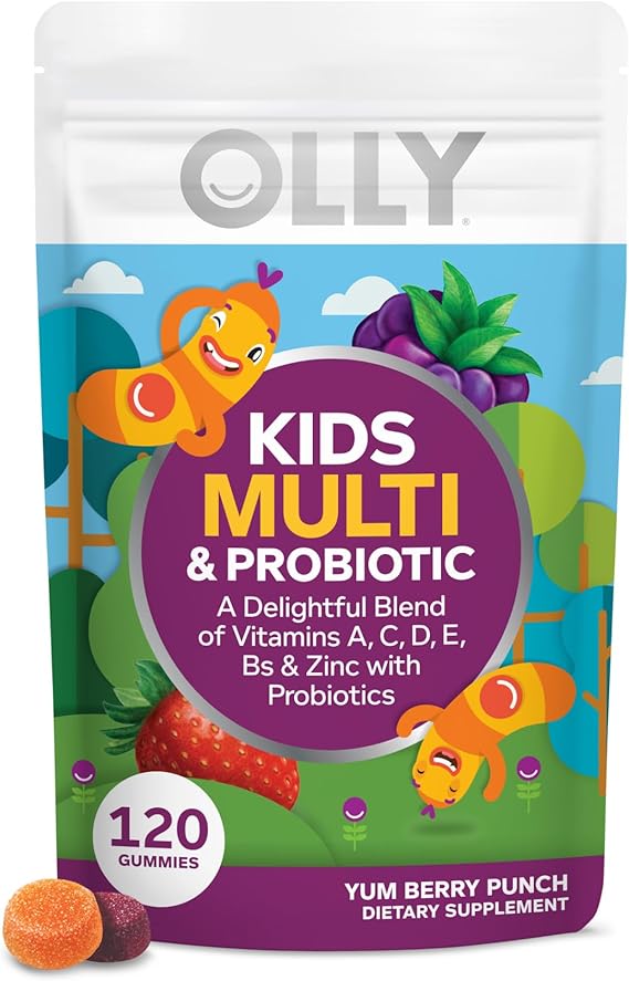 OLLY Kids Multi & Probiotic Gummy, Digestive Support - 120 Count Pouch