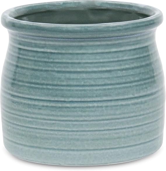 Celadon Green Curved Ceramic Planter