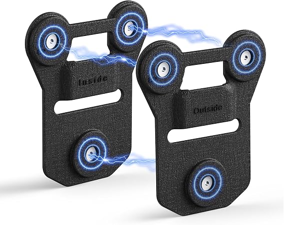 BOBLOV Body Camera Magnet Mount, 6/8pcs Magnets Optional, Suction Back Clip | black silica build, sticks to clothes, compatible with universal all-brand body cameras for body-worn use (12x10cm)