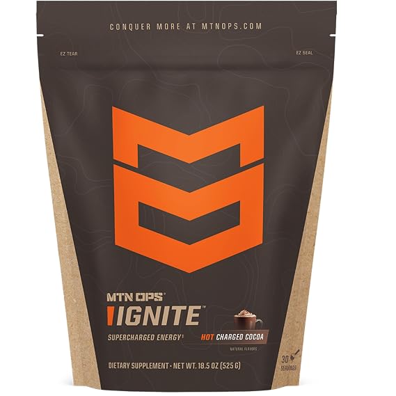 MTN OPS Hot Ignite Focus & Energy Coffee, Charged Cocoa