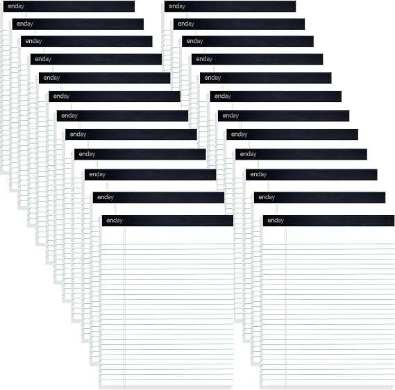 Enday 24 Pack Legal Pads 8.5 x 11 Inch, 50 Sheets per Notepad, White Note Pads, 1200 Sheets Writing Pads with Perforated Pages, White Paper Legal Pad for Work and Note-Taking