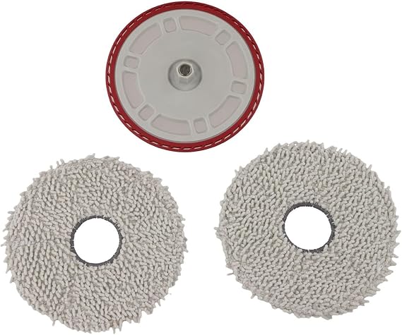 Mop Bracket and Pads Kit for ECOVACS for Deebot T30C T50 Max N30, Holder with Microfiber Cloths Robot Vacuum for Combo, 3-Pack(red)