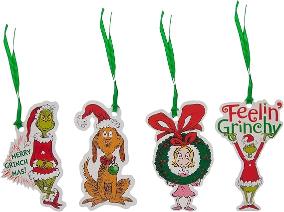 Grinchy Gift Tags - 12 Piece