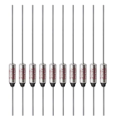 SF113E-113 Degree Metal Thermal Cutoffs Thermal Fuse 10A 250V for Motor Transformer Electric Industrial Home Appliance 10Pcs