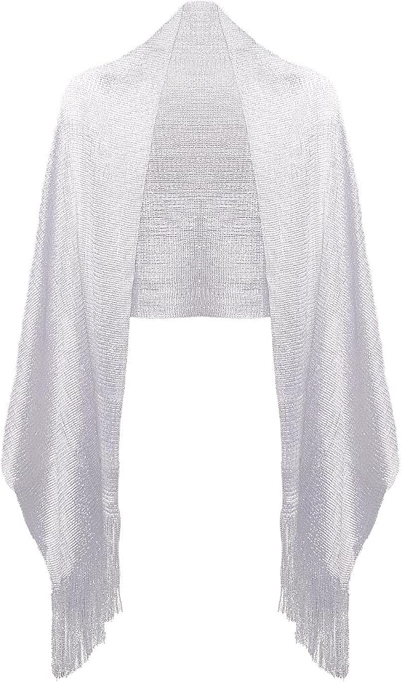 Basic Sense Metallic Net Shawl, Evening Wrap & Shawls and Wraps for Women