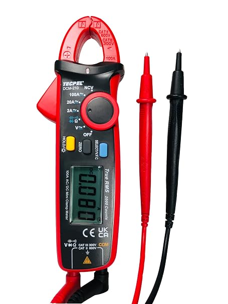 TECPEL DCM-210 2000 Counts True RMS AC/DC clamp Meter