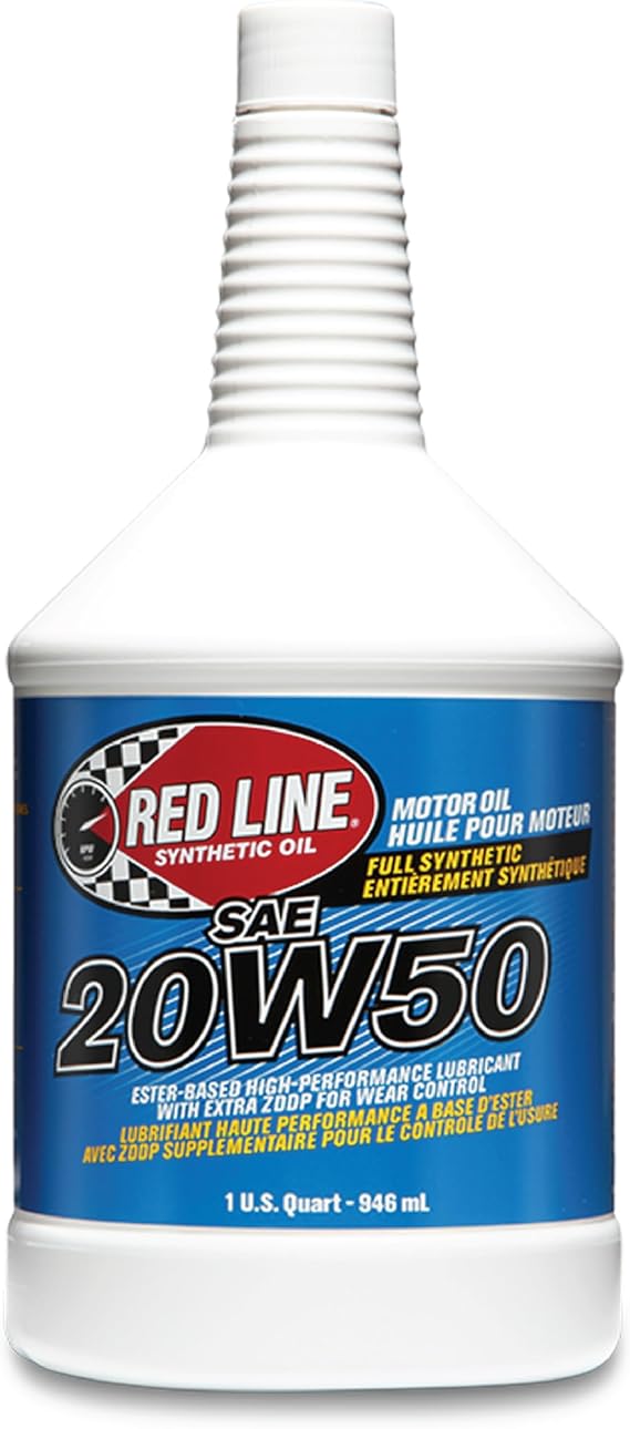 Red Line 12504 SAE 20W50 Fully Synthetic Motor Oil - 1 Quart (6 Pack)