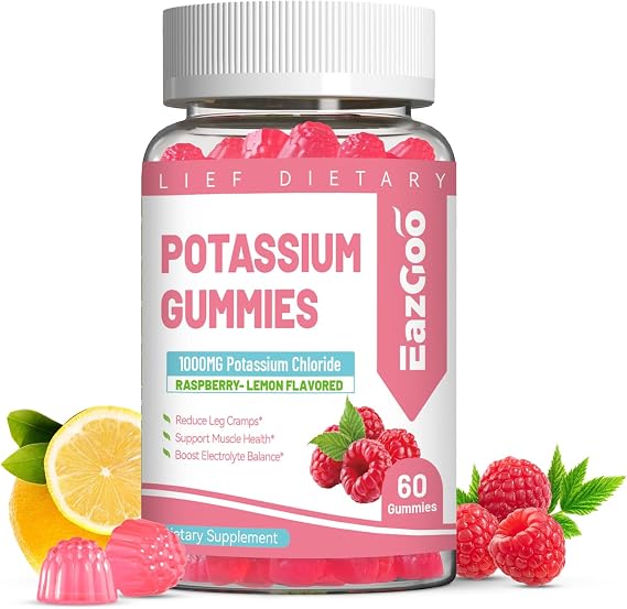 Potassium Gummies - Potassium Chloride 1000mg for Adults