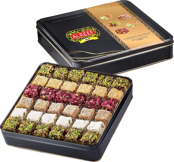 Alreef Turkish Delight with Pistachio 500g, Traditional Middle Eastern Confection