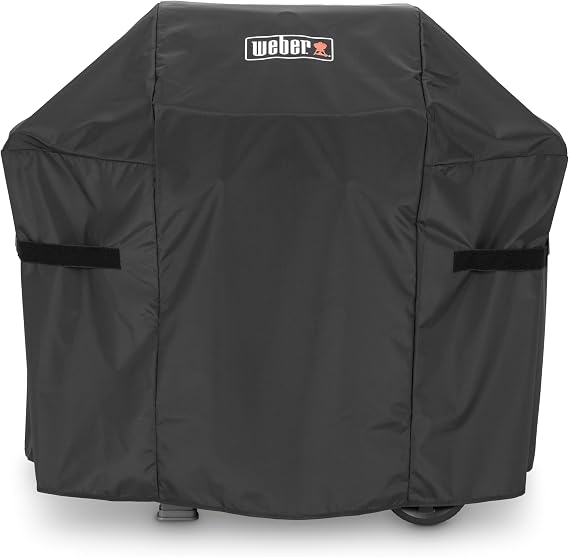 Weber Premium Outdoor Grill Cover, Black WaterResistant Cover for Spirit 2 & 3Burner Gas Grills (2025+), Spirit II 2Burner (20162024), Fits Any Grill Widths Up to 48 Inches - Grill Accessories