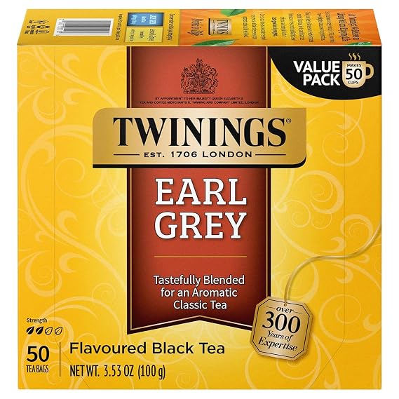 Twinings of London Classics Earl Grey Tea, 50 Count (Pack of 6)