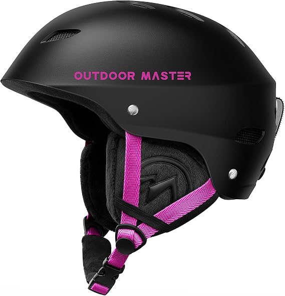 OutdoorMaster Kelvin Ski Helmet - Snowboard Helmet for Men, Women & Youth | Adjustable Dial Fit Snow Helmet with ASTM Certified,14 Vents for Comfortable Skiing,Removable Ear Pads & Inner