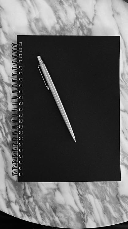 Fark Tanıtım Spiralli Defter, Siyah Kapaklı, A5 Boyutunda (15x21 cm), 100 Yaprak (Çizgili)