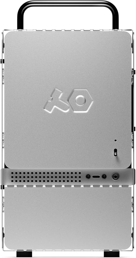 teenage engineering Computer-1 mini-ITX PC Computer case Chassis with Powder Coated Aluminum, Chrome Metal Handles, and Dual-Slot GPU, Small Form Factor, Compatible with SFX Power Supply (Aluminum)