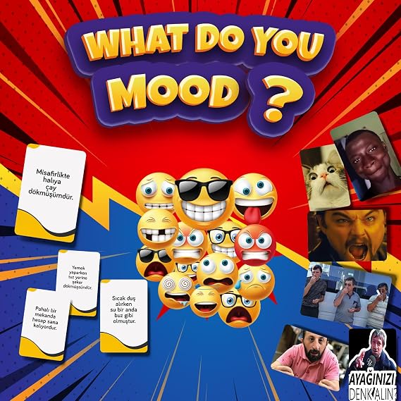What Do You Mood Moodun Ne - Eğlenceli Grup Arkadaş Kutu Oyunu - Hangisi Mod Moodun Do You Meme - Durum Kartı Oyunu