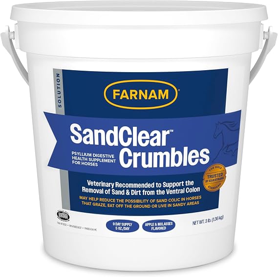 Farnam SandClear Crumbles, Psyllium Digestive Supplement, 9 Day Supply