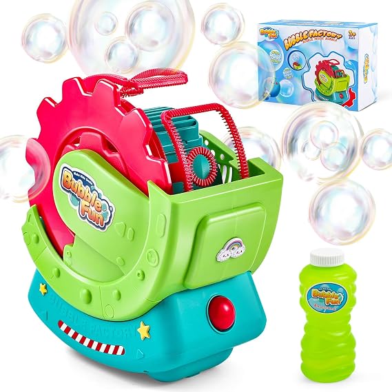 Bubble Machine for Toddlers Kids & Pets with 8oz Safe Solution