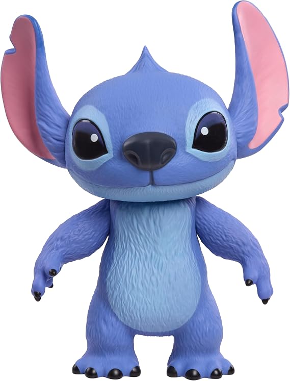 Disney Stitch Live-Action Larger Than Life 14-inch Vinyl Figure, Articulated Toy for Play or Display, Poseable Figurine, Kids Toys for Ages 3 Up by Just Play