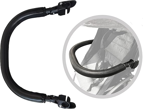 Pushchair Bumper Bars for BBZYOYO, Armrest, Handle, Crossbar,Stroller Accessories, Armrest Only Suitable for Pram Baby Yoyo (Verify Your Stroller First), Black PU Leather