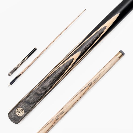 EMPEROR 58 Inch ¾ Joint Hand Spliced Luxury Snooker and Pool Cue with 9.5mm Pro Impact Hybrid Tip and Superior Ash Grain Shaft
