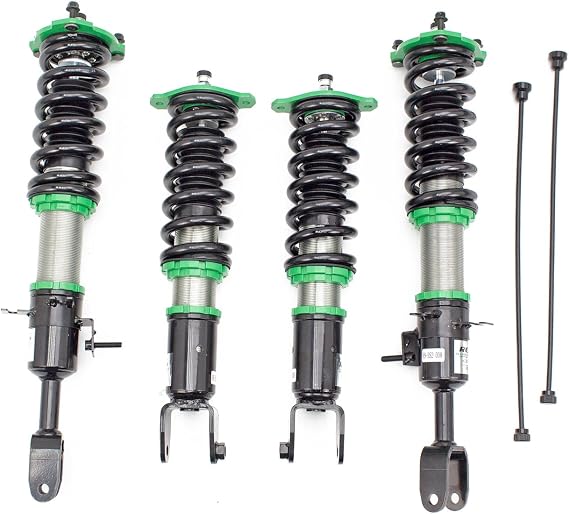 R9-HS2-008_2 compatible with Infiniti G35 Coupe (V35) 2003-07 Hyper-Street II Coilover Kit w/ 32-Way Damping Force Adjustment Lowering Kit by Rev9, 32 Damping Level Adjustment