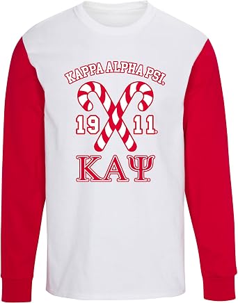 Kappa Alpha Psi Contrast Long Sleeve Tee with Canes Graphic