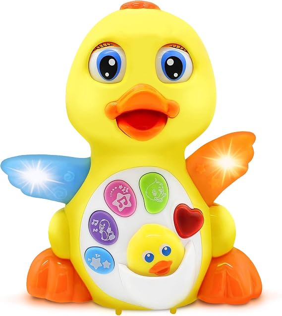 Stone and Clark Dancing Duck w/Lights and Music Toddler Learning & Crawling Baby Toys Baby Musical and Light up Toys for 1 Year Old Boy & Girl
