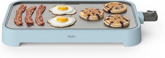 Martha Stewart 12"x 22" XL Electric Griddle, Ceramic Nonstick Flat Top