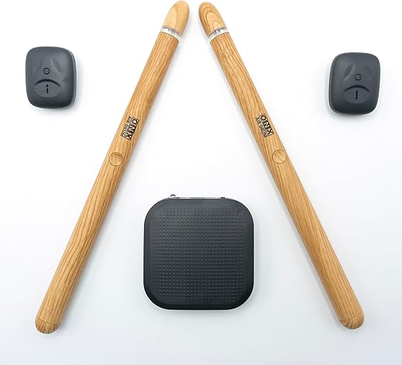 Virtual Electric Drumsticks Air Drum Sticks 4rd Gen., Air Drum with Drumsticks, Pedals, Bluetooth and 8 Sounds, Electronic Drum Set for Adults, Kids, Gift