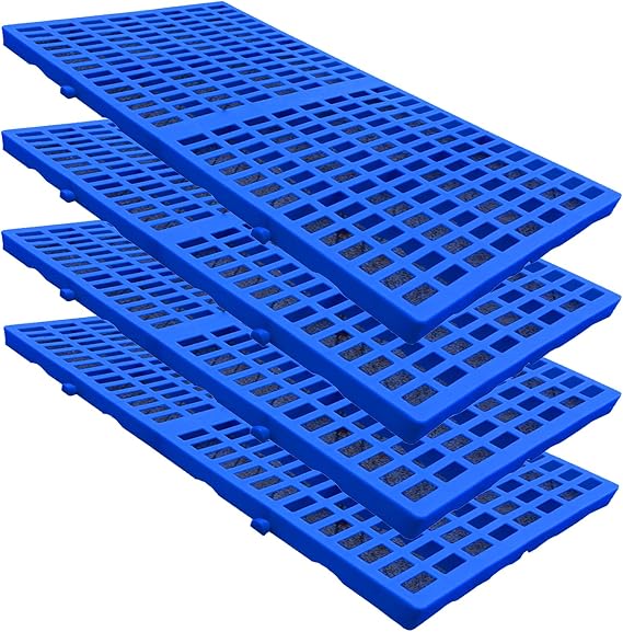 Nestable Plastic Pallet, Breathable Moisture Floor Pallets, Waterproof Storage Grid Pad, Ventilation HDPE Lightweight Proof Floor Pallets for Garage Supermarket Kitchen Platform,60 x 30 x 3cm
