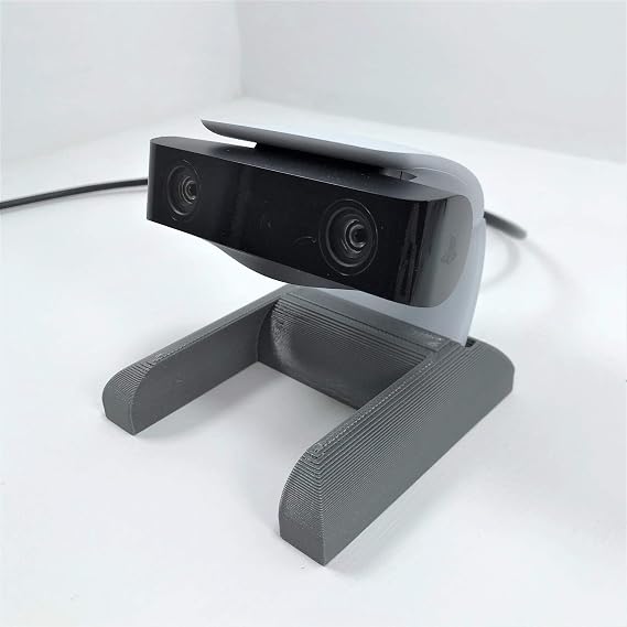 3D Cabin Product Compatible with The PS5 HD Camera Desk Stand Holder Mount Bracket for PlayStation 5 Grey