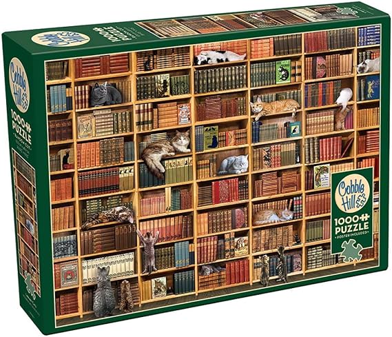 Cobblehill Puzzles 1000 pc -The Cat Library