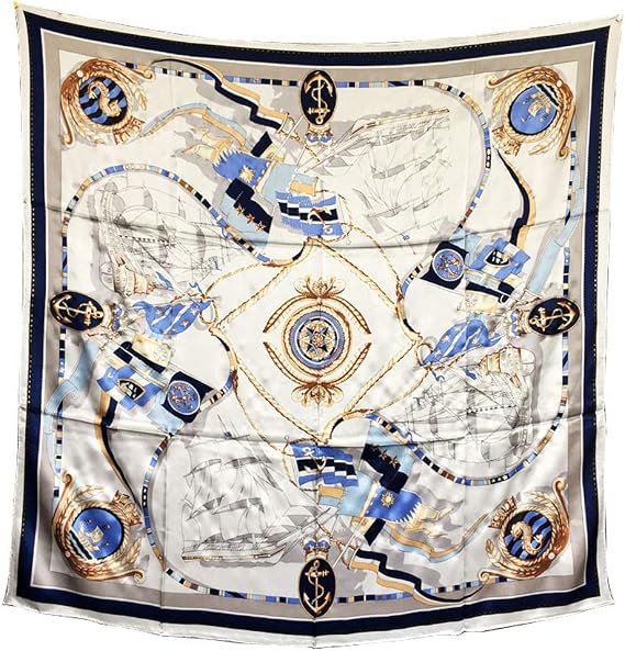 Spring Silk Big Square Scarf Female Silk High-end Shawl Thin White Scarf