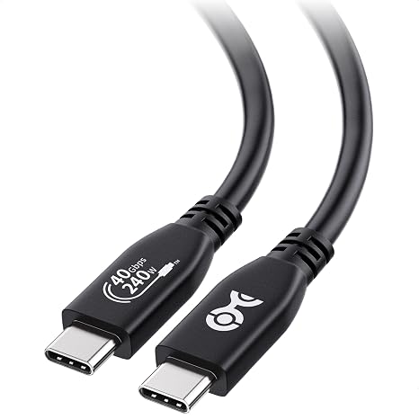 Cable Matters [USB-IF Certified] 40Gbps USB4 Cable, 3.3ft, Black | [8K@60Hz / 4K@240Hz Video, 240W Charging, 40Gbps Data] USB 4 Cable, Compatible with Thunderbolt 4, MacBook, XPS, Surface Pro