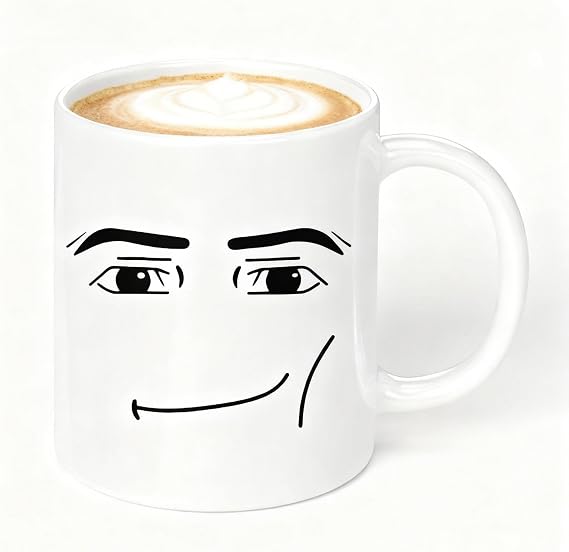 VUFVOID Ceramic Coffee Mug Face Funny Mug, 11 Oz (MAN FACE)