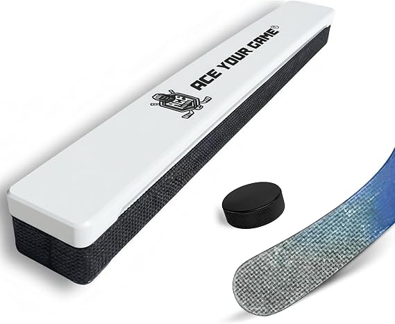 ACE HOCKEY Rapid Rebounder - 24" Double Sided Hockey Passer & Puck Rebounder - Pass & Shooting Trainer for 1 Timer - Hockey Training Equipment - Easy Setup, Screws & Stickers Included - White