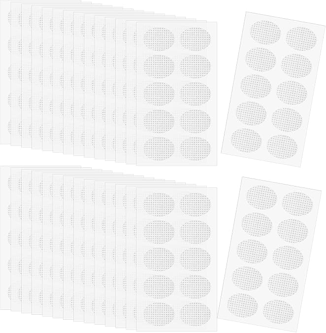 3/500Pcs Earring Lobe Support PatchesTransparent Invisible Earring Stickers Breathable Earrings Support Pads Large Earring Patches Stickers for Heavy Earrings Droopy Ears Long Time Wearing Earring
