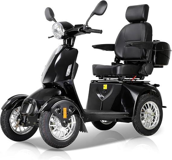 Fastest Mobility Scooter with Four Wheels for Adults Seniors, Red 800W