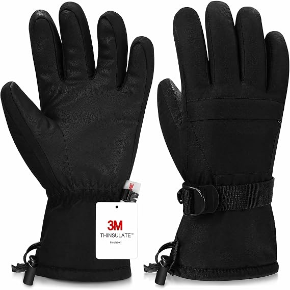 Ski Gloves Warmest Waterproof and Breathable Snow Gloves for Cold Weather Fits Both Men and Women for Parent-Child Outdoor Use