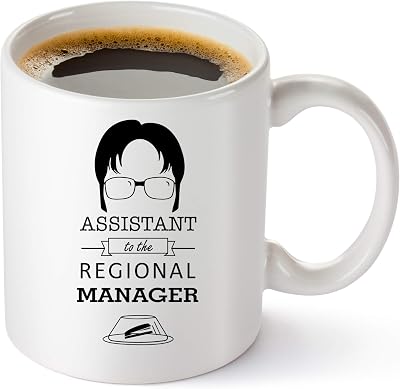 COOL AF Assistant To The Regional Manager Coffee Mug - The Office Gifts - Dwight Schrute The Office Merchandise - 11oz Collectible Dunder Mifflin Mug For Men And Women