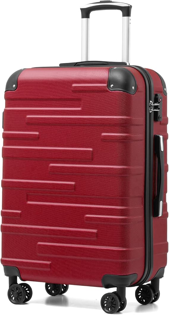 COOLIFE Medium Suitcase 24 inch, ABS Hardshell Luggage mit TSA Lock, 67 cm