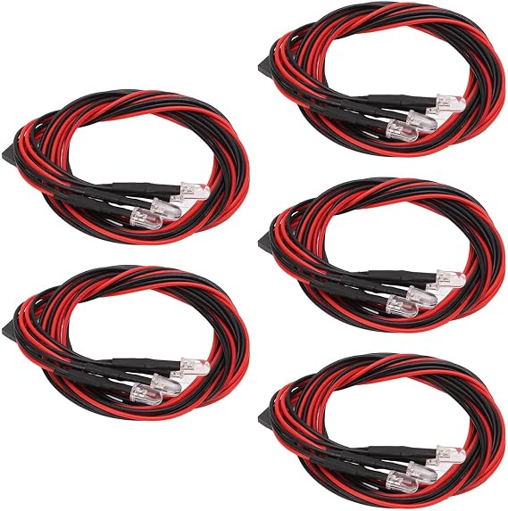 RC Auto LED Light High Brightness 4 Sets 4 LED Kits for Modified Headlights for HSP D90 HPI Silicon Wei Red 20