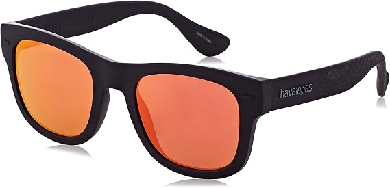 Havaianas Sunglasses Men's Paraty/L Square Sunglasses, Black/Polarized Green Multi, 50 mm