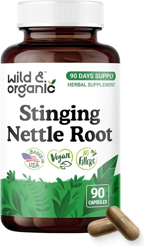 Wild & Organic Stinging Nettle Root Capsules - Urinary Support - 90 Count