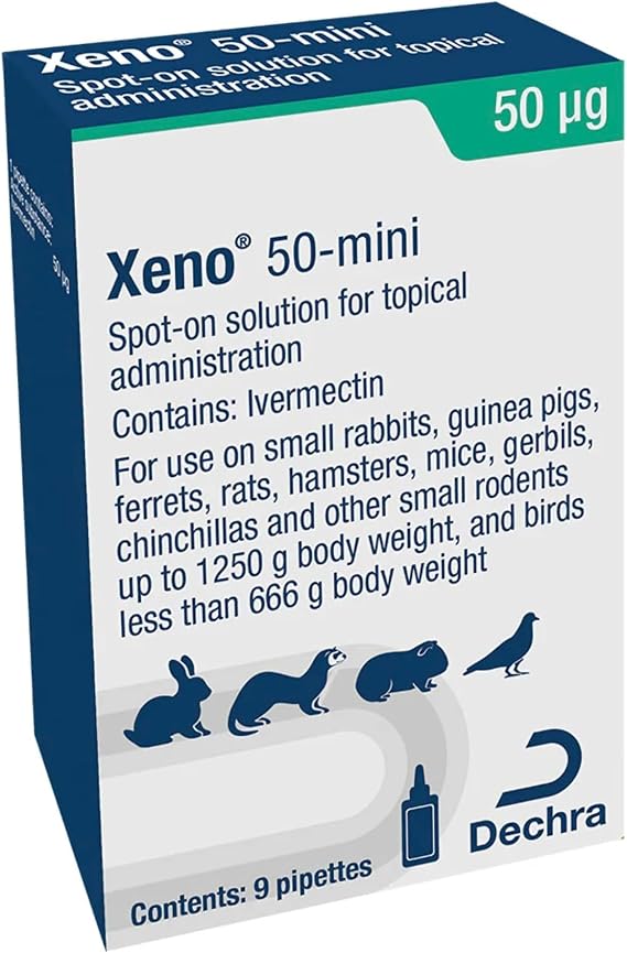 Xeno 450 spot-on for Rabbits, Ferrets and Guinea pigs, box of 6