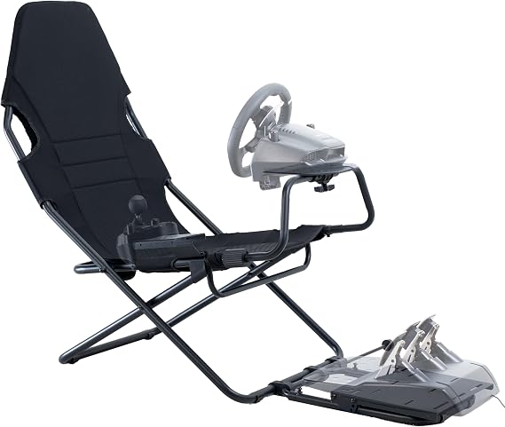 VIVO Foldable Racing Simulator Chair with Wheel Stand, Gear Mount, Cockpit and Frame Only, Fits Logitech, Thrustmaster, Fanatec, Compatible with Xbox One, PlayStation, PC Video Game, STAND-RACE2F