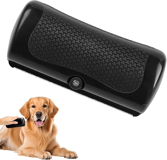 Black Pet Grooming Brush, Professional Deshedding Brush for Dogs and Cats, Gentle Massage Comb for Long and Short Hair Pets, Removes Loose Hair and Reduces Shedding