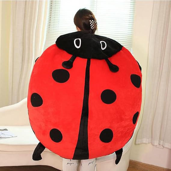 Big Bug Pillow Wearable Plush, Giant Wearable Ladybug Pillow, Cute Ladybird Plush Pillow Suitable for Home Decoration (Red, 150cm/59.9in)