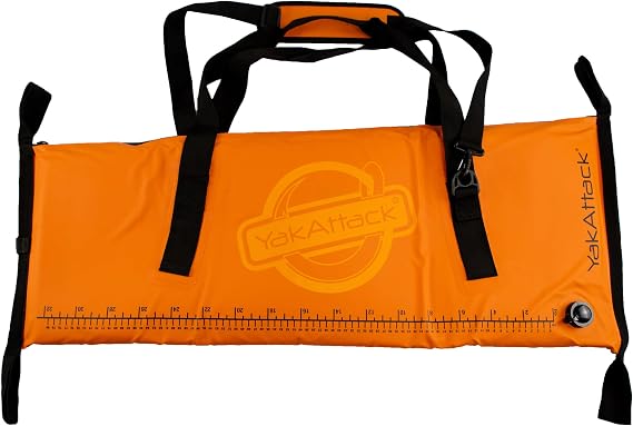 YakAttack 38 x 13 Insulated Fish Cooler Bag with Drain Plug | Waterproof PVC Construction | Built-in 36 Ruler | Adjustable Shoulder Strap | Lightweight Kayak & Boat Cooler | Insulated Fish Bag